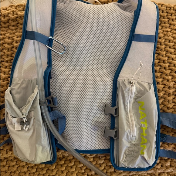 Natan Stylish Gray and Teal Running Hydration Backpack - Picture 1 of 16